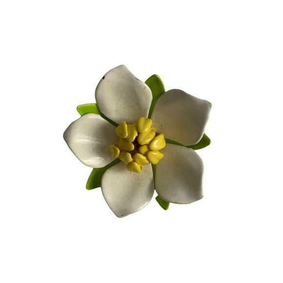 Sarah Coventry Jewelry - Sarah Coventry Sunflower Single Earring Clip Replacement 1950 Vintage Vtg Enamel
